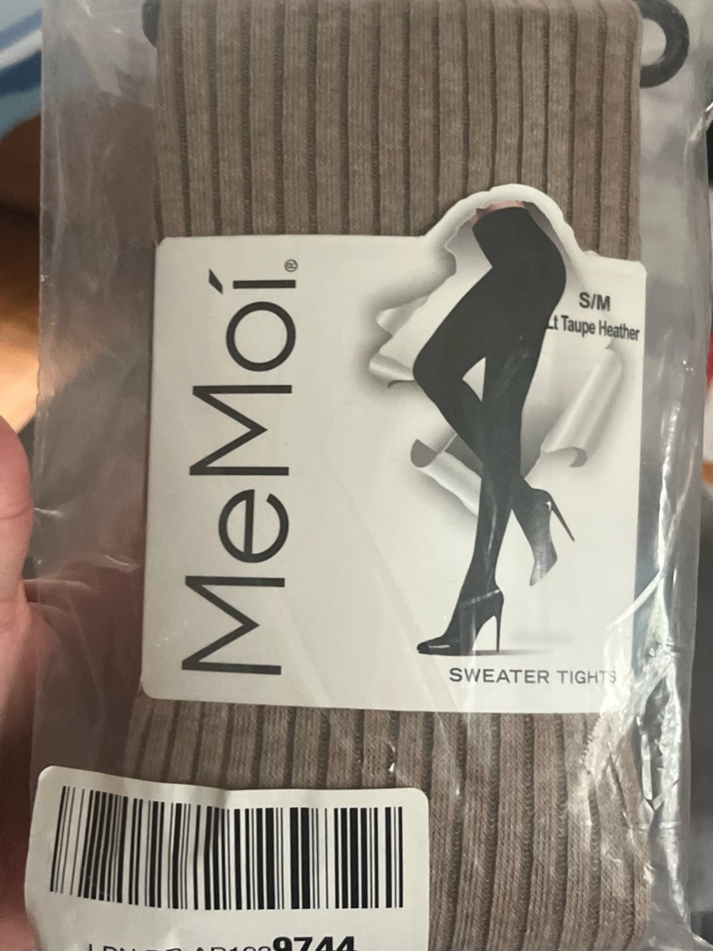 MeMoi Taupe Heather Sweater Tights - Women's Hosiery